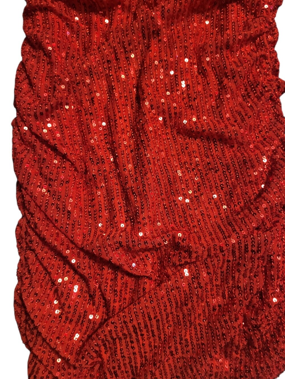 Red Sequin Strapless Party Dress - Picture 5 of 6